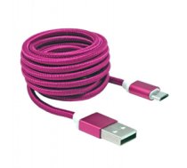 Kabelis Sbox USB->Micro USB M/M 1.5m USB-10315P Pitaya Pink