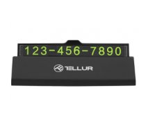 Tellur Temporary Car Parking Phone Number Card Black