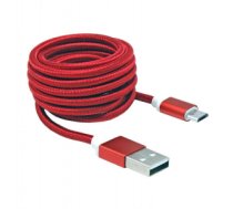 Kabelis Sbox USB->Micro USB M/M 1.5m USB-10315R red