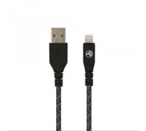 Kabelis Tellur Green Data cable USB to Lightning 2.4A 1m nylon black