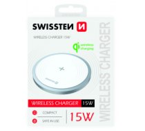 Bezvadu lādētājs Swissten 15W Bezvadu lādētājs ar USB-C 1.5m kabelis