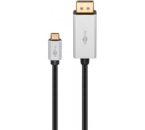 Kabelis Goobay | USB-C to DisplayPort Adapter Cable | Silver/Black | Type-C | DisplayPort | USB-C to DisplayPort | 2 m