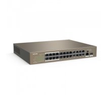 Komutators (Switch) Tenda TEF1126P-24-250W network switch Unmanaged Fast Ethernet (10/100) Power over Ethernet (PoE) Grey