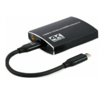 Kabelis Adapteris Gembird USB-C Type-C Male - 2 x HDMI Female 4K Black
