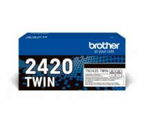 BROTHER TN2420 TWIN-PACK BLACK TONERS (BK = 3,000 PAGES/CARTRIDGE)