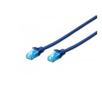 Kabelis Patch cord U/UTP kat.5e PVC 0,5m blue