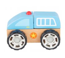 Wooden Blocks Small Vehicle Police Car