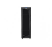 Korpuss serverim Installation cabinet rack 19 42U 600x1000 black, black glass door lcd (flat pack)