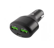 Tīkla lādētājs Car charger 2x USB 1x USB-C QC 3.0