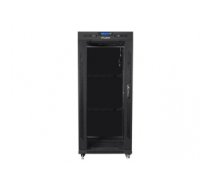 Korpuss serverim Installation cabinet rack 19 27U 600x600 black, glass door lcd (Flat pack)