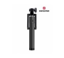 Selfiju statīvs Swissten Wired Selfie Stick Black