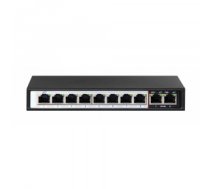 Komutators (Switch) Extralink CERES | PoE Switch | 8x 100Mb/s PoE/PoE+, 2x RJ45 Uplink 100Mb/s, 96W