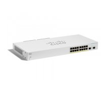 Komutators (Switch) Cisco CBS220-16P-2G | Switch | 16x RJ45 1000Mb/s PoE, 2x SFP, Desktop, Rack, 130W