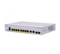 Komutators (Switch) Cisco CBS250-8P-E-2G | Switch | 8x RJ45 1000Mb/s PoE, 2x RJ45/SFP Combo, 67W