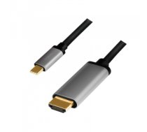 Kabelis USB-C to HDMI cable, 4K 60Hz, alu, 1.8m