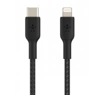 Kabelis Kabel Braided USB-C Lightnint 1m Black