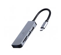 USB hub Gembird UHB-CM-CRU3P1U2P2-01 USB Type-C 3-port USB hub (USB3.1 + USB 2.0) with card reader