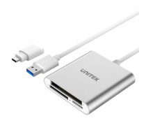 Atmiņas karšu lasītājs UNITEK Y-9313 card reader USB 3.2 Gen 1 (3.1 Gen 1) Silver