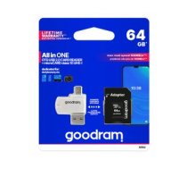 Atmiņas karte Goodram MicroSD class 10 UHS I 64GB Atmiņas karte + Karšu lasītājs