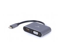 Kabelis I/O ADAPTER USB-C TO HDMI/VGA/A-USB3C-HDMIVGA-01 GEMBIRD