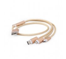 Kabelis CABLE USB CHARGING 3IN1 1M/GOLD CC-USB2-AM31-1M-G GEMBIRD