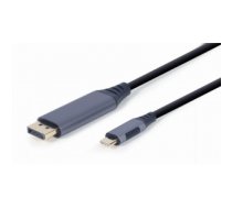 Kabelis CABLE USB-C TO DP 1.8M/GREY CC-USB3C-DPF-01-6 GEMBIRD