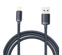 Kabelis Baseus Crystal Shine cable USB to Lightning, 2.4A, 2m (black)