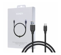 Kabelis CB-AC1 Black nylon quick cable Quick Charge | FCP | AFC | USB C-USB 3.1 | 1.2m | 5 Gbps