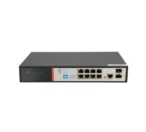 Komutators (Switch) Extralink VICTOR | PoE Switch | 8x Gigabit PoE/PoE+, 2x SFP, 1x Console Port, 150W, Managed