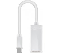 Kabelis Goobay | Mini DisplayPort/HDMI adapter cable 1.1 | 51729 | White | Mini DisplayPort male | HDMI female (Type A)