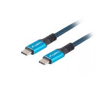 Kabelis Lanberg | USB-C to USB-C Cable | Black/Blue | 1.2 m