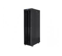 Korpuss serverim Standing rack cabinet 19 inches 47U 800x1200mm, glass LCD doors (FLAT PACK) black
