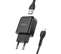Tīkla lādētājs Hoco N2 Mobilo telefonu lādētājs 2.1A + Lightning kabelis 1m