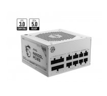 Barošanas bloks (PSU) Power Supply|MSI|850 Watts|Efficiency 80 PLUS GOLD|PFC Active|MAGA850GLPCIE5WHITE