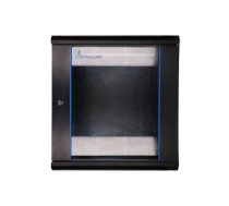 Korpuss serverim Wall cabinet rack 12U 600x600 black glass door