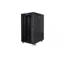 Korpuss serverim Free-standing cabinet 19 inches 22U 800x1000 glass doors LCD (flat pack) V2 black