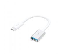Kabelis Adapter j5create USB-C 3.1 to Type-A Adapter (USB-C m - USB3.1 f 10cm; colour white) JUCX05-N