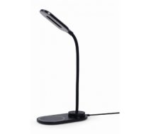 Tīkla lādētājs Gembird TA-WPC10-LED-01 Desk lamp with wireless charger, Black | Cold white, warm white, natural 2893-7072 K | Phone or tablet with built-in Qi wireless charging