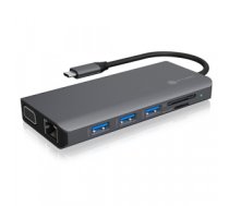 USB hub ICY BOX IB-DK4070-CPD 12in1,2xHDMI,AUDIO,CR,V
