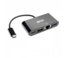 Kabelis USB-C Multiport Adapter - 4K HDMI, USB-A Port, GbE, 60W PD Charging, HDCP U444-06N-H4GUB Black