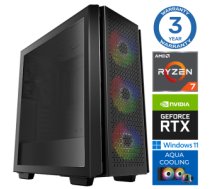 Personālais dators INTOP AQUA Ryzen 7 7700X 32GB DDR5 500SSD M.2 NVME RTX3050 6GB WIN11