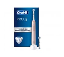 Elektriskā zobu birste Oral-B | Electric Toothbrush | Pro3 3400N | Rechargeable | For adults | Number of brush heads included 2 | Number of teeth brushing modes 3 | Pink Sensitive