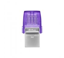 USB atmiņas karte Kingston Technology DataTraveler 64GB microDuo 3C 200MB/s dual USB-A + USB-C