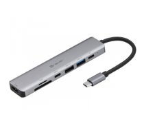 USB hub Adapter A-2, USB Type-C with card reader, HDMI 4k, USB 3.0, PDW 60W