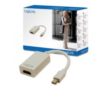 Kabelis Logilink | Adapter Mini DisplayPort to HDMI with Audio: | Grey | Mini DisplayPort | HDMI A | 0.1 m