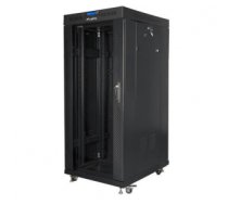 Korpuss serverim Standing rack cabinet 19 inches 27U 800x1200 black LCD glass door FLAT PACK