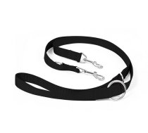 Trixie Classic Adjustable Neilon Leash Black, 10mm/2m - daudzfunkcionālā pavada