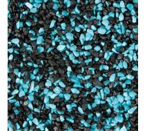 Flamingo Gravel Black Turquoise 4-7mm, 1kg - dekoratīvā grunts