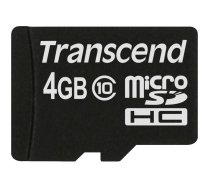 Transcend MicroSD Karte SDHC 4GB + Adapter/Class 10 atmiņas karte ar adapteri