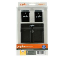 Jupio Kit: 2x EN-EL14/EN-EL14A akumulatori ar 1100mAh ietilpību + USB Dual Charger lādētājs parezdēts Nikon